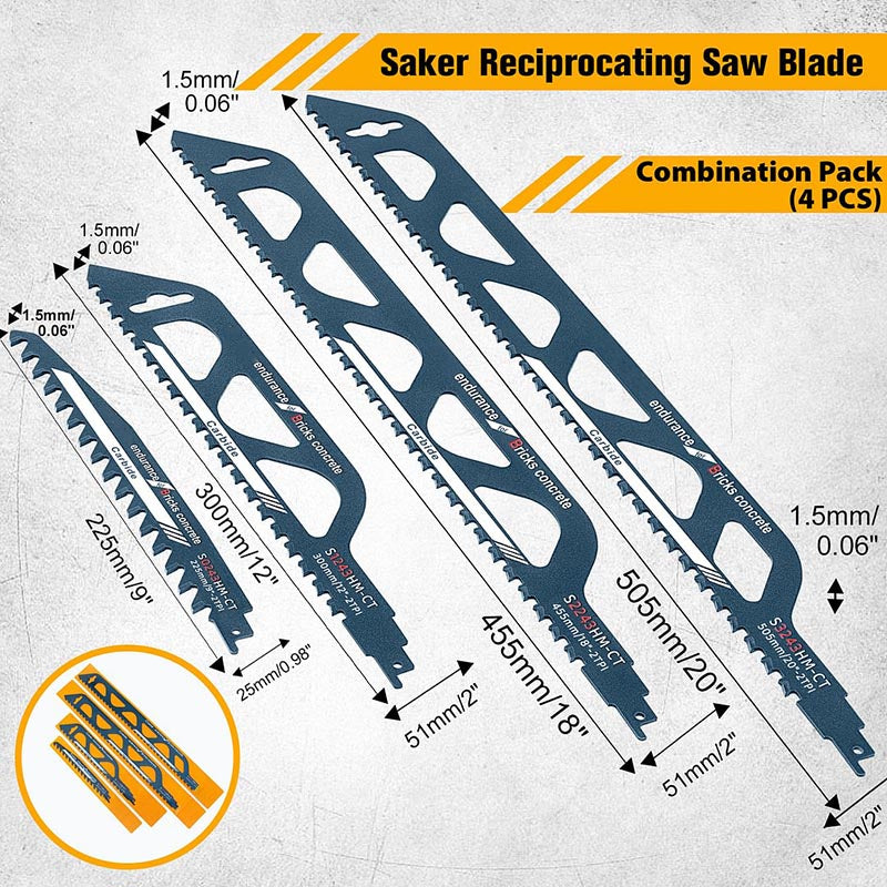Saker Reciprocating Saw Blade for Cutting Wood Porous Concrete Brick
